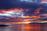 Отсветы заходящего солнца