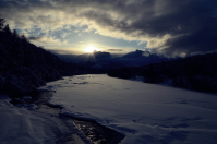 Вид с подвесного моста.