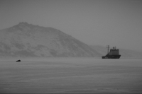 На одной плоскости.