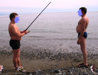 Два беременных рыбака