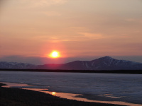 закат на озере "Соленое"