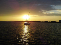 Закат на Евпаторийской бухте