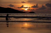 теплый закат в сентябре