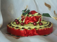 Тортик-шкатулка с вишенками